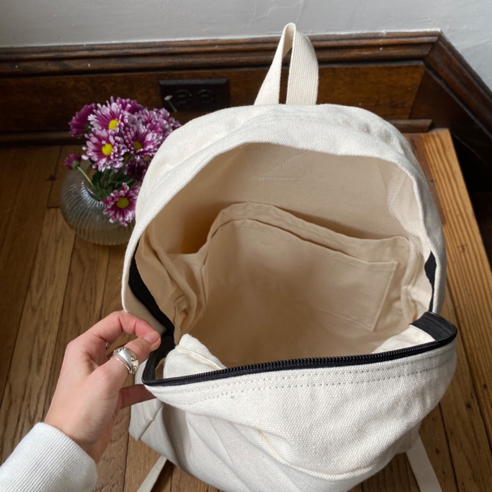 Blk Pine Workshop- Cream Canvas Simple Backpack - image 4